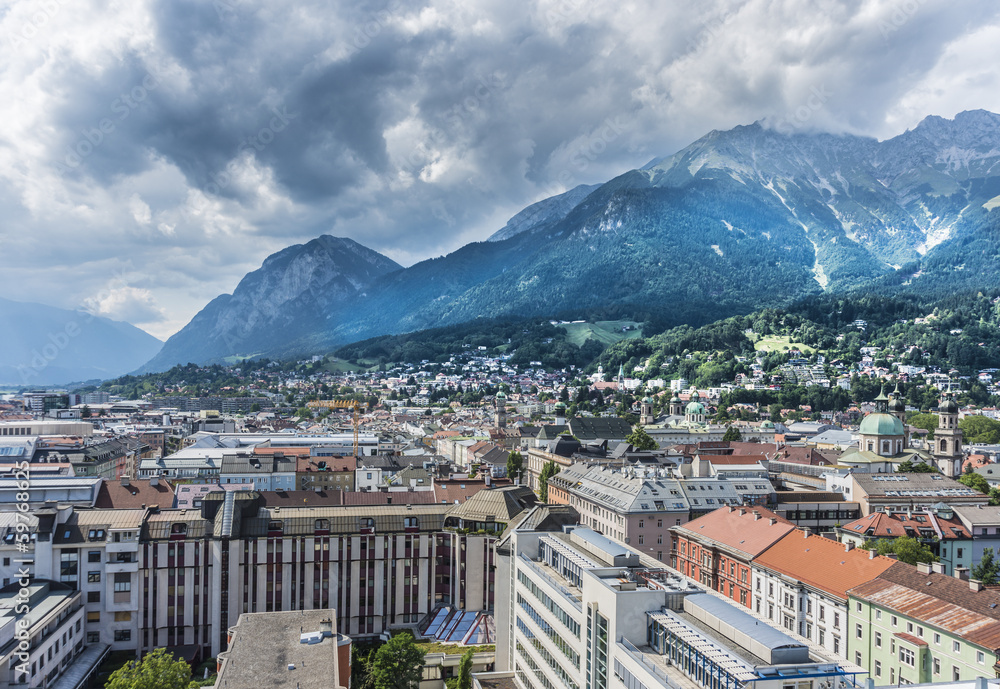 General view of Innsbruck in western Austria.