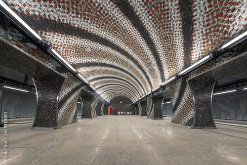 Subway station in a big city photo