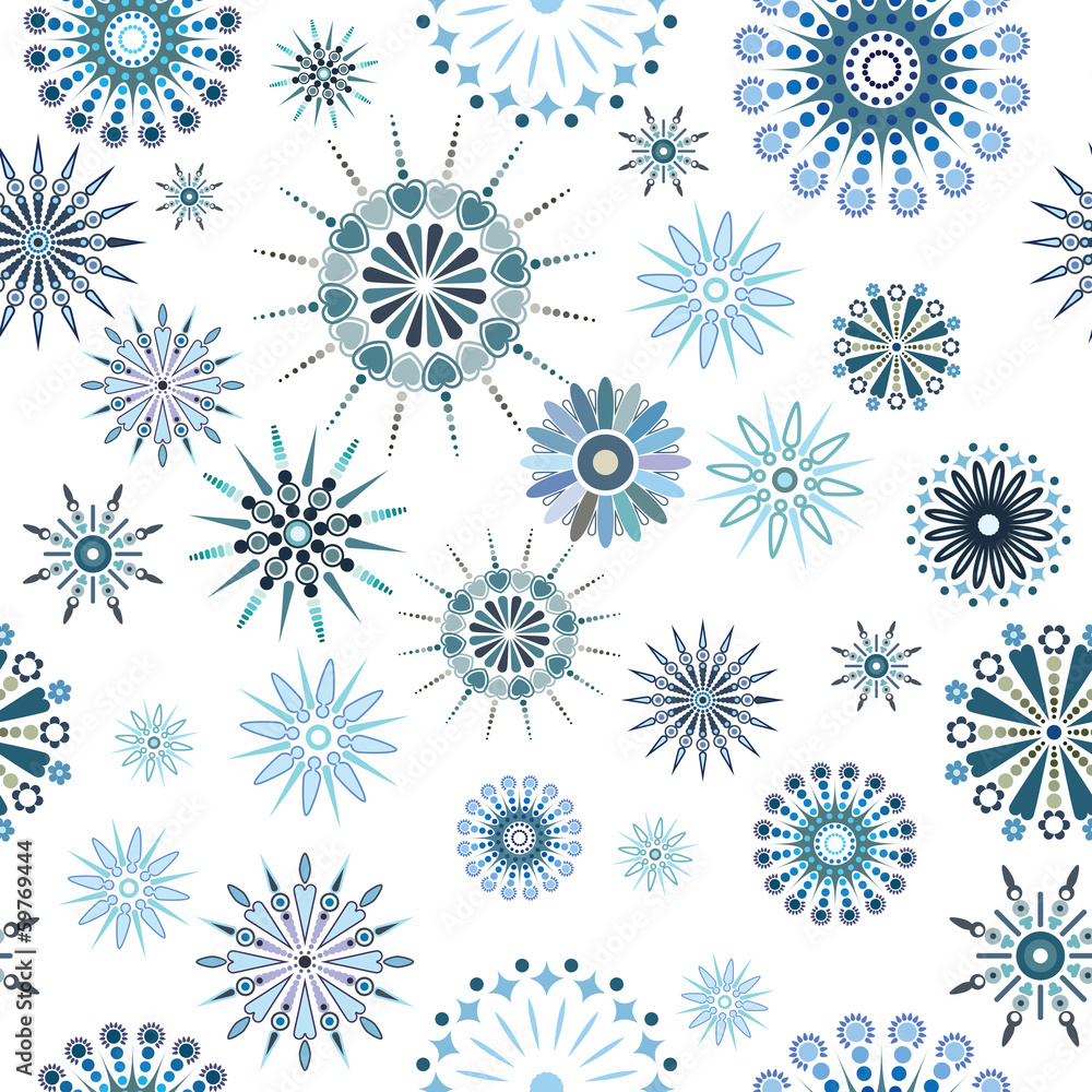 Blue snowflakes Blue snowflakes