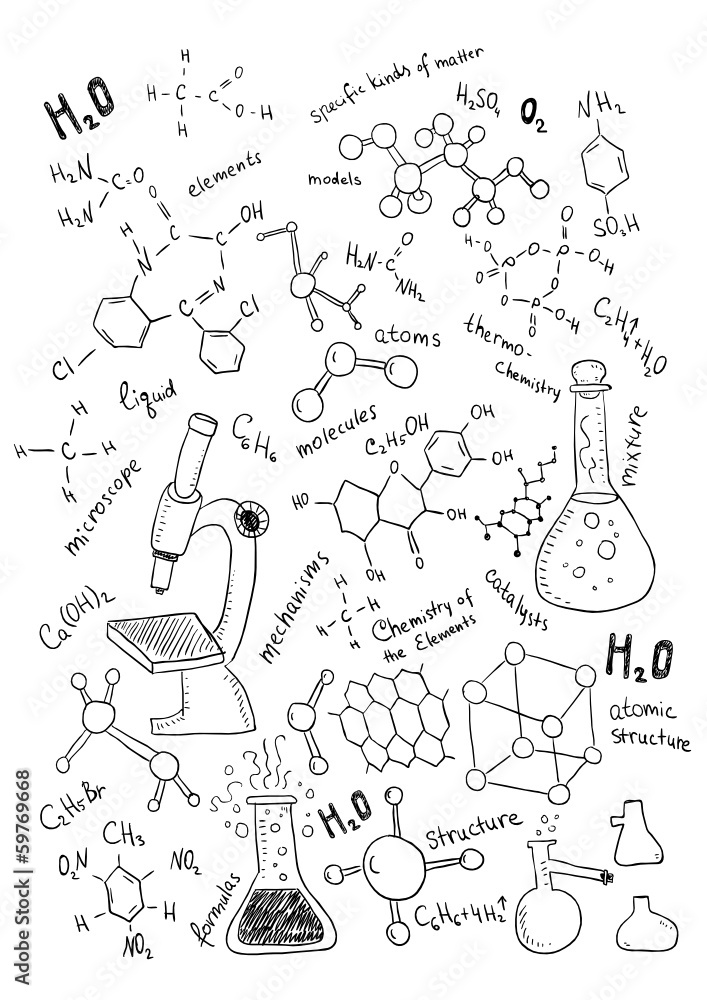 Obraz premium Hand Drawn Chemistry