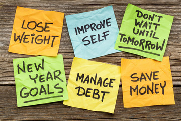 New Year goals or resolutions