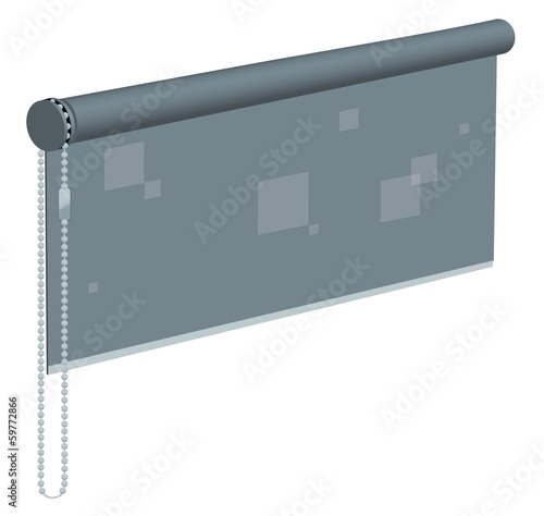 3D detailed view of sunblinds isolated on white