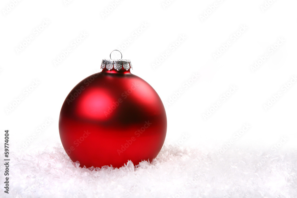 Christmas Holiday Ornament in Snow Christmas Holiday Ornament in Snow