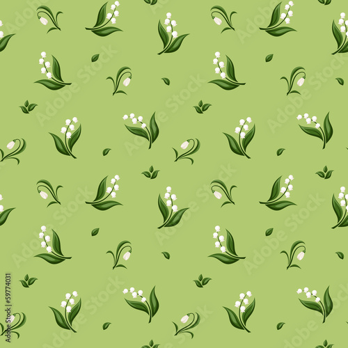 Seamless pattern with spring flowers. Vector illustration.
