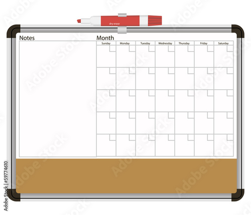 Information booth with calendar