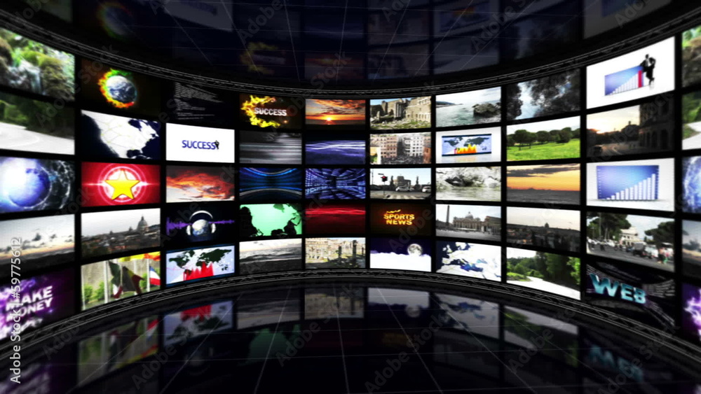 Empty Monitors Room Background, Loop Empty Monitors Room Background, Loop
