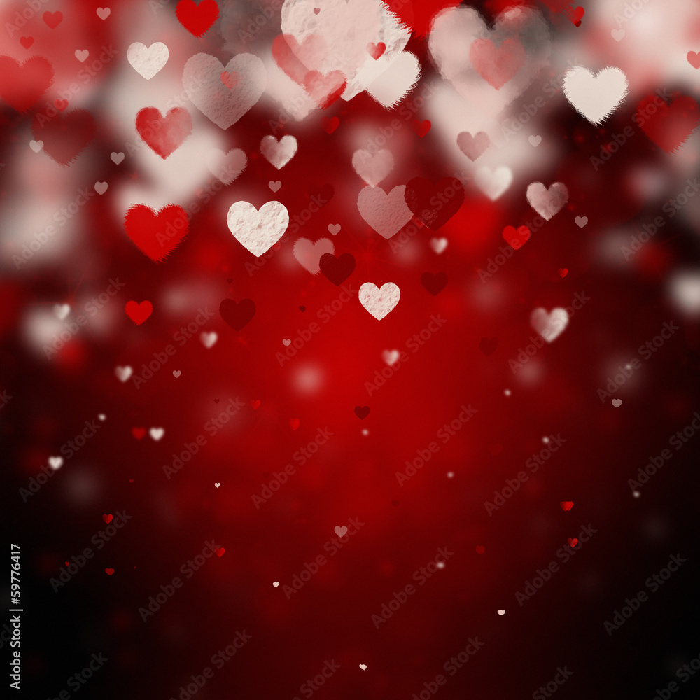 Beautiful valentine background with hearts
