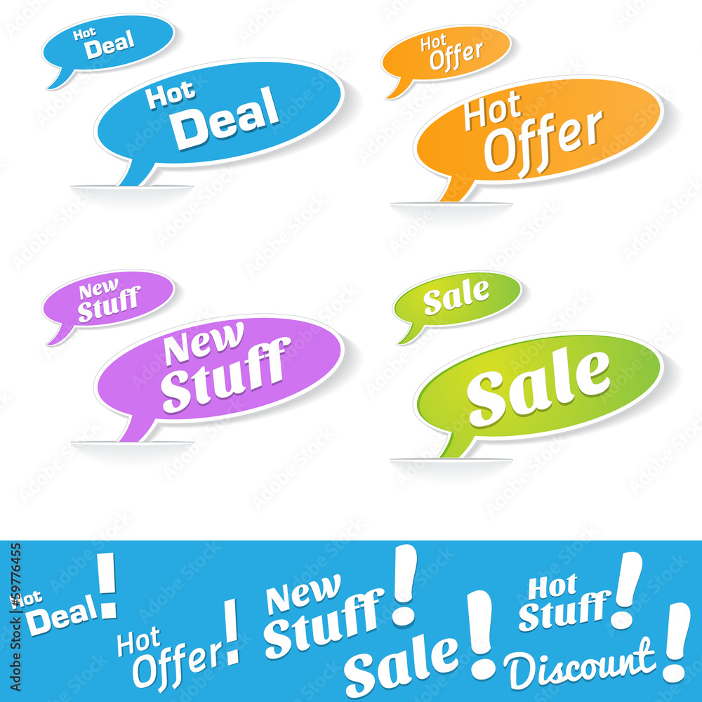 Fototapeta premium Sale Ellipse Tags and Labels