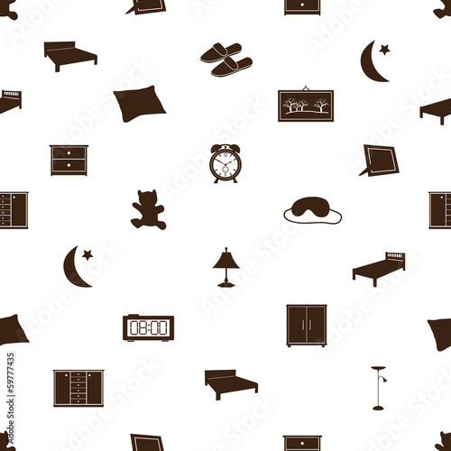bedroom icons pattenr eps10