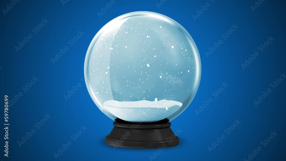 Crystal Ball with Falling Snow Inside. HQ Seamless Looping Video Crystal Ball with Falling Snow Inside. HQ Seamless Looping Video