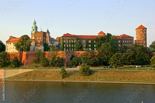 Wawel Castle on the Vistula river in Cracow (Krakow), Poland