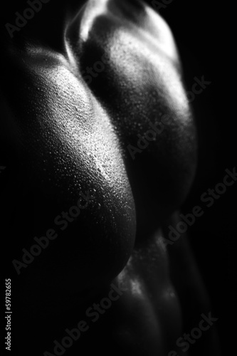 male torso closeup