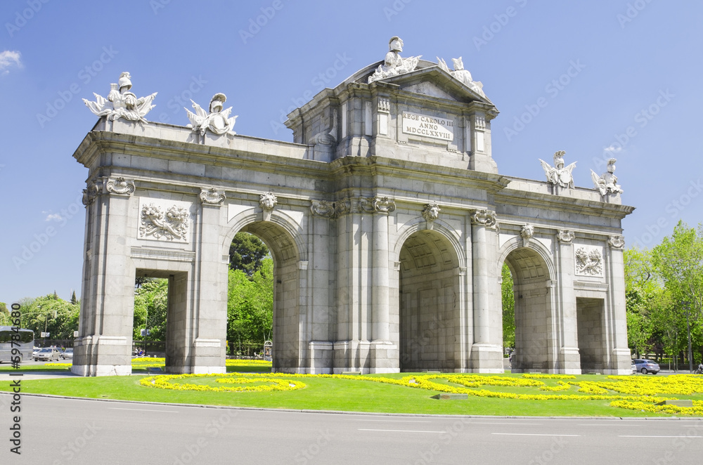 Puerta de Alcala, Madrid, Spain. Famous spanish landmark