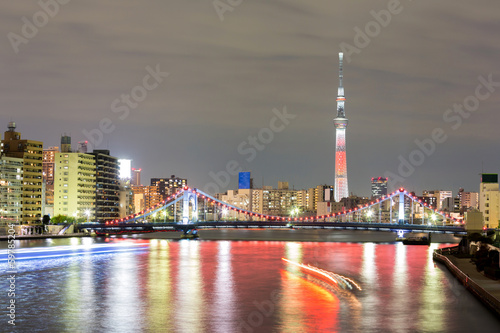 Photography Tokyo skytree at night