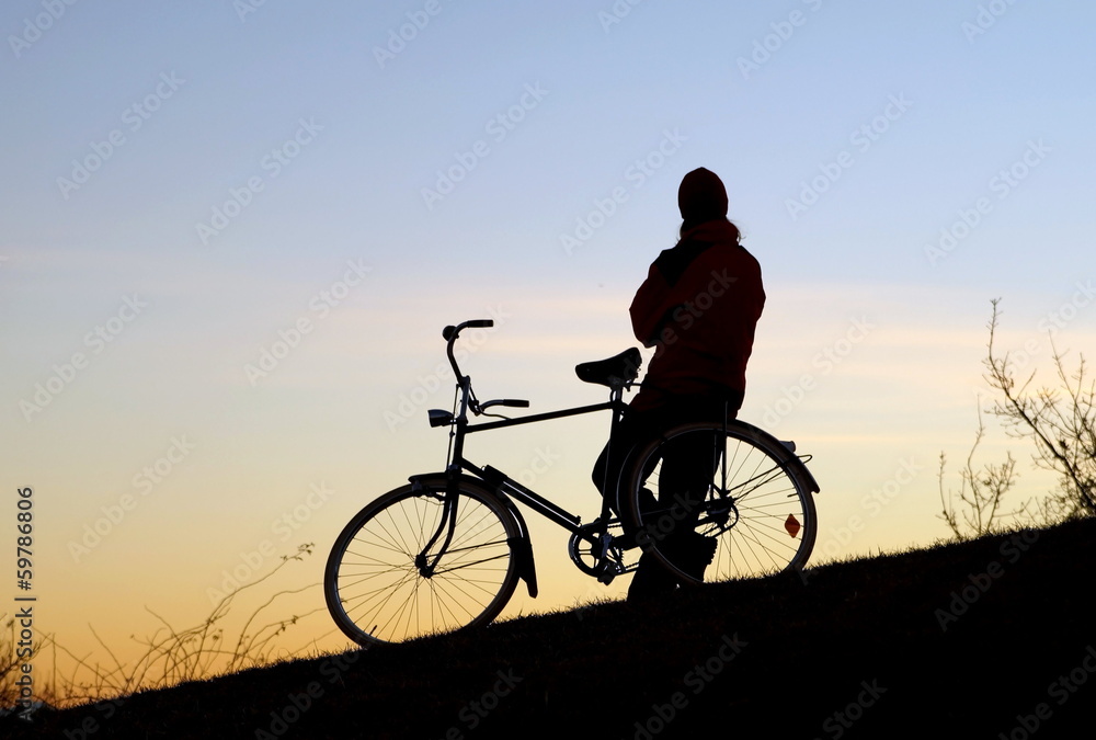 Pause beim Radfahren