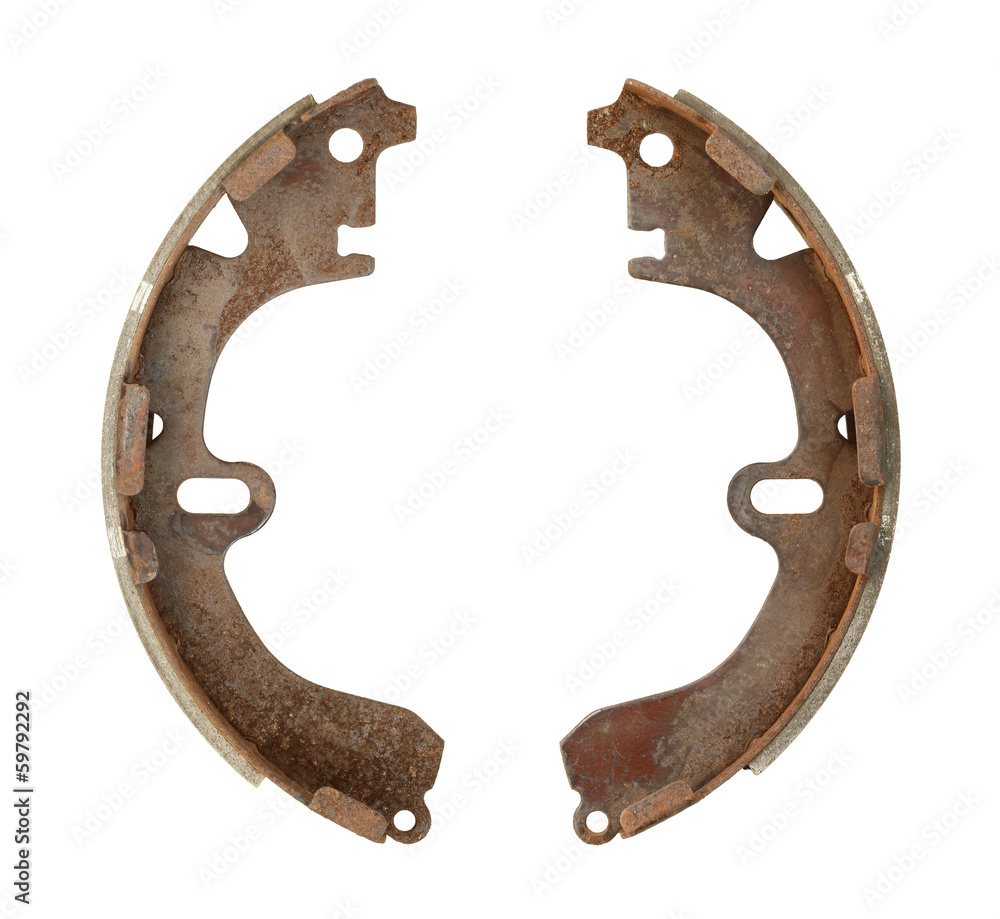 Brake shoes isolated on white background Brake shoes isolated on white background