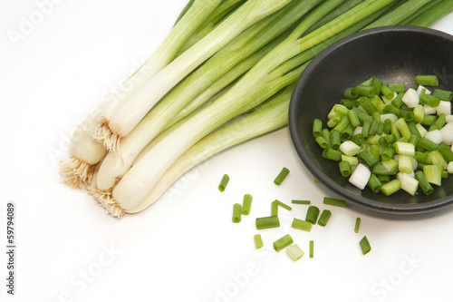 chopped green onions ,herb and spice