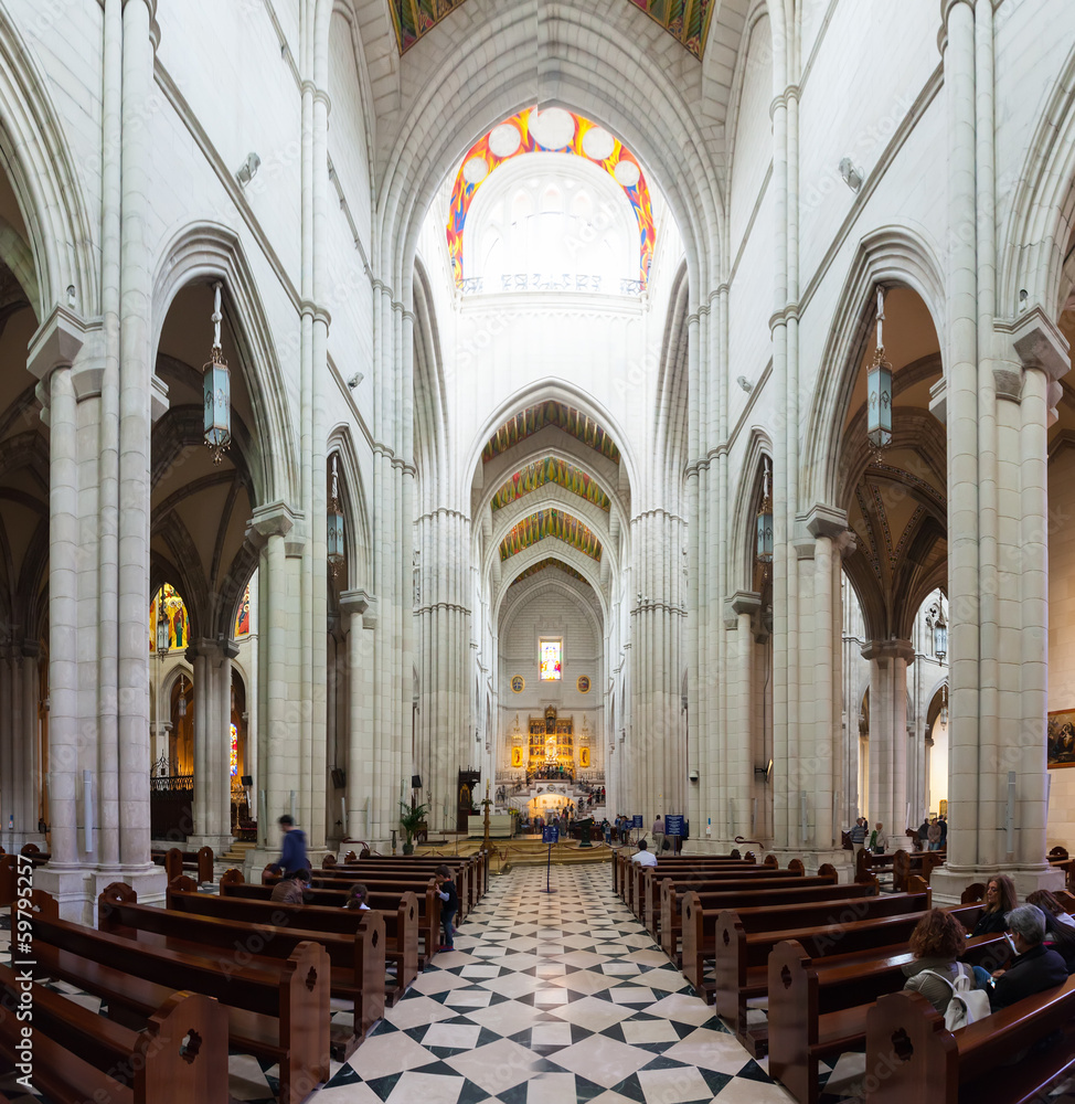 Inside view of Almudena Cathedral