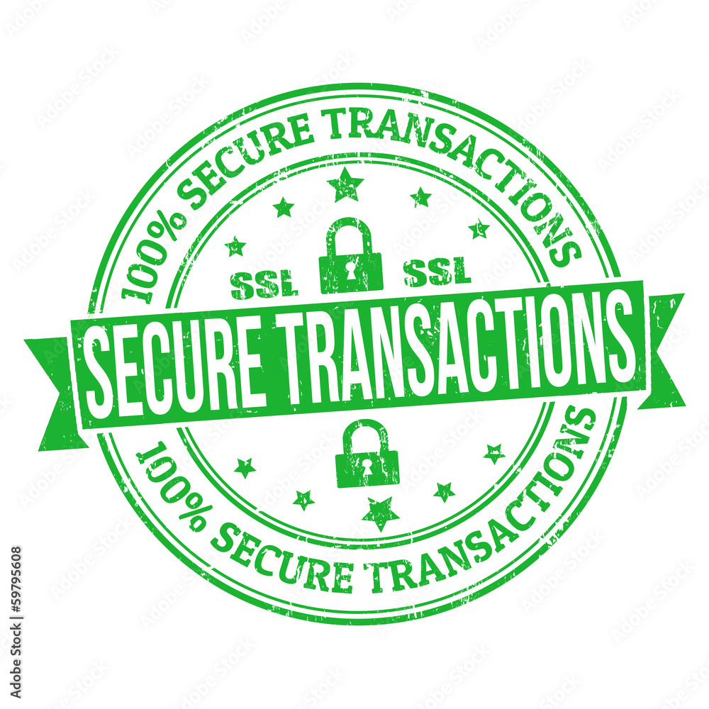 Secure transactions stamp Secure transactions stamp