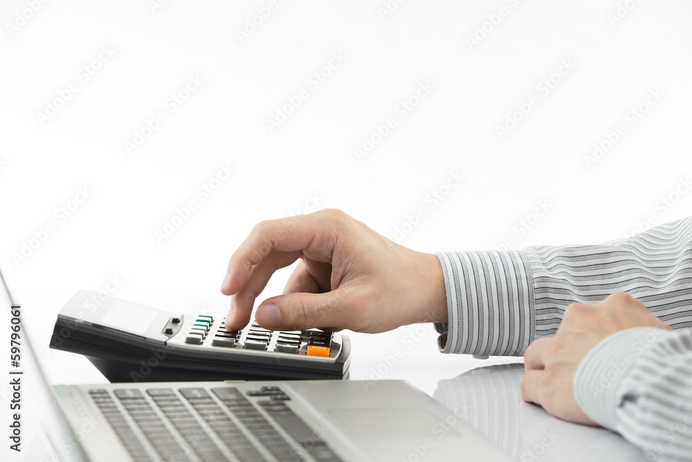 Businessman analyzing investment charts Businessman analyzing investment charts