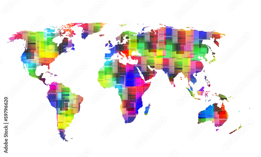 Fototapeta premium color World map, eps10