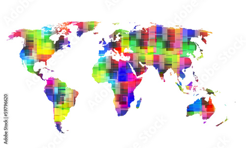 color World map  eps10