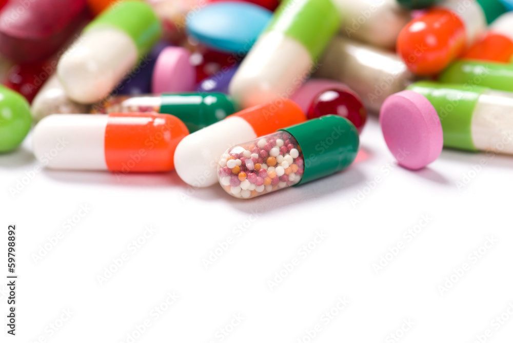 pills isolated on white background pills isolated on white background