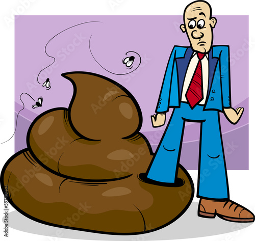 shit happens cartoon illustration