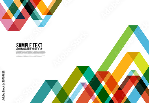 Abstract Colorful Triangle Pattern, Background.