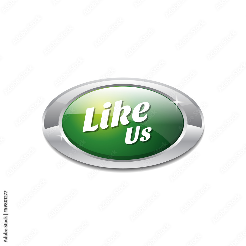 Like US Green Vector Icon Button Like US Green Vector Icon Button
