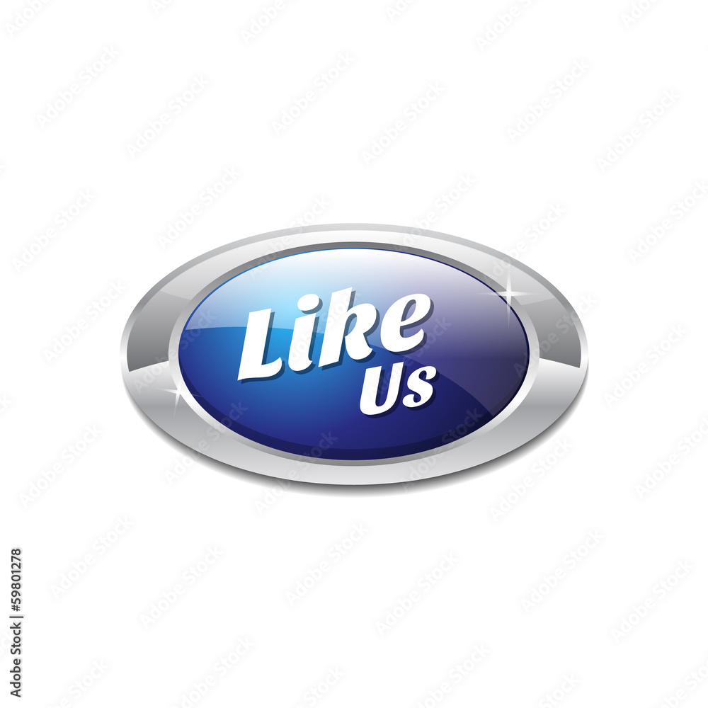 Like US Blue Vector Icon Button Like US Blue Vector Icon Button