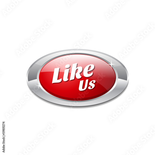 Free Download Like US Red Vector Icon Button - GFXLoad