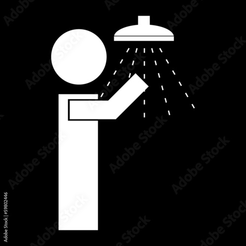 Piktogramm Dusche Mann