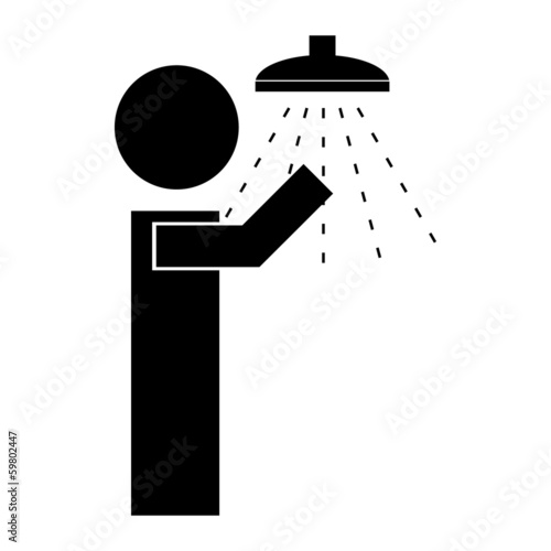 Piktogramm Dusche Männer