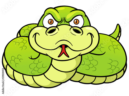 Vector Illustration of Cartoon Snake