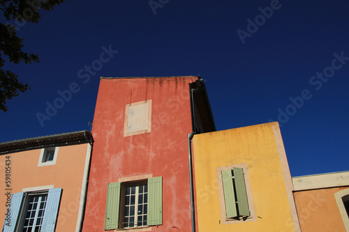 Colored facades in Roussillion