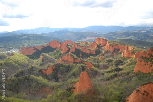 Las Médulas, mirador de Orellán, Bierzo, España
