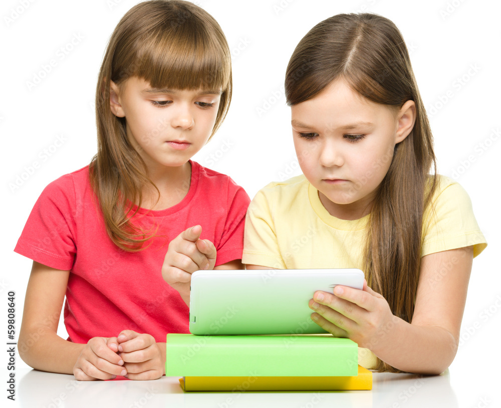 Children are using tablet Children are using tablet