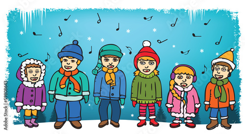 Children singing carols