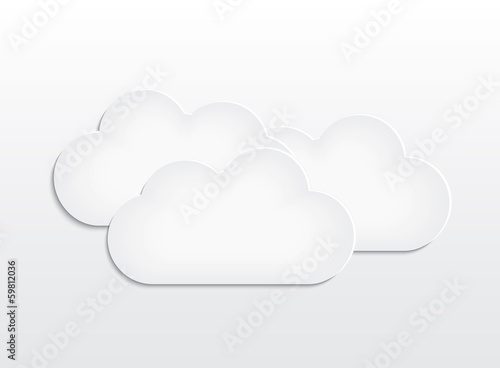 Background with paper cloud