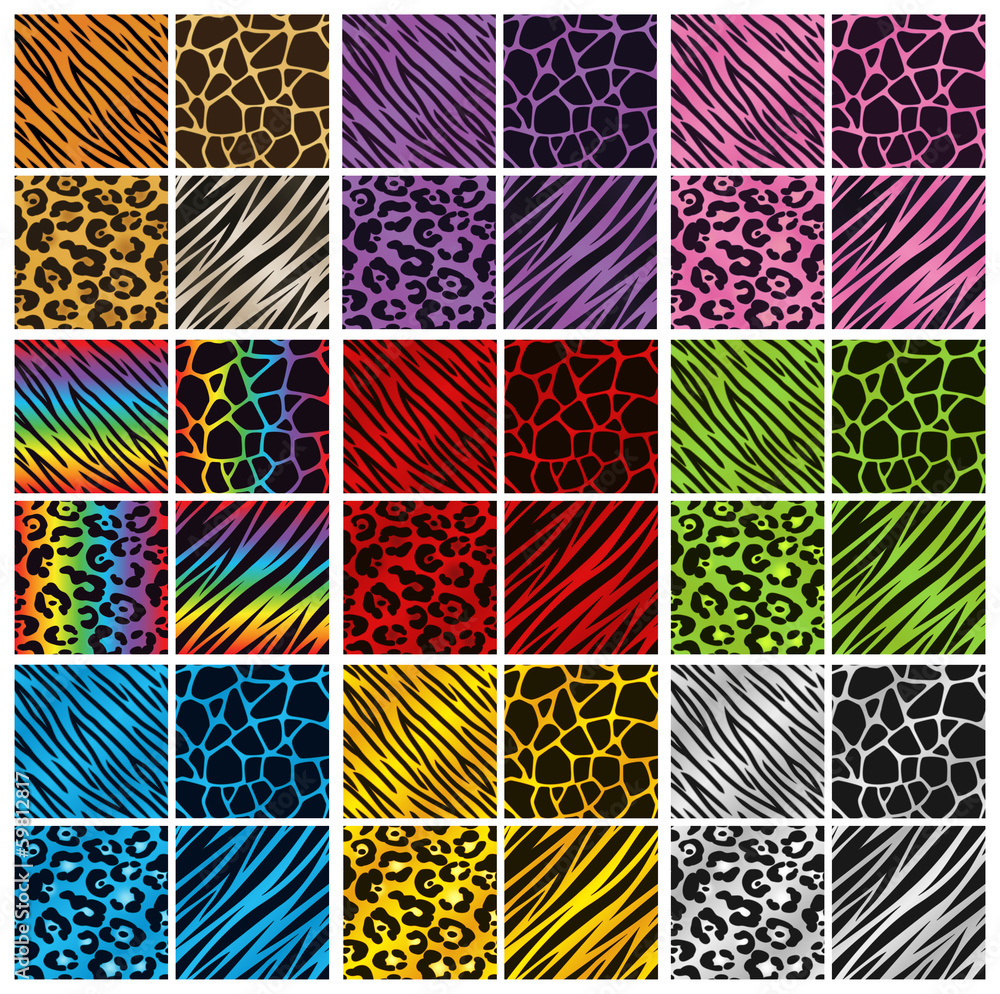 Animal Print Collection Stock Vector | Adobe Stock