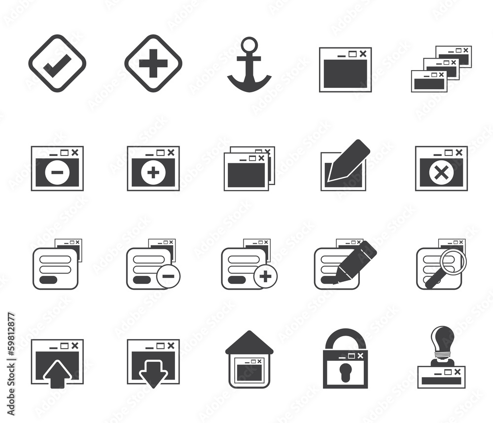 Silhouette Application, Programming, Server and computer icons