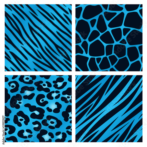 Blue Animal Print Collection