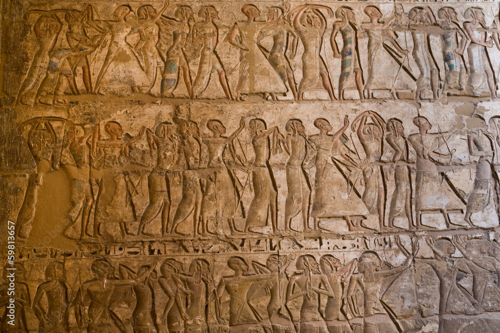 Carvings at Medinet Habu