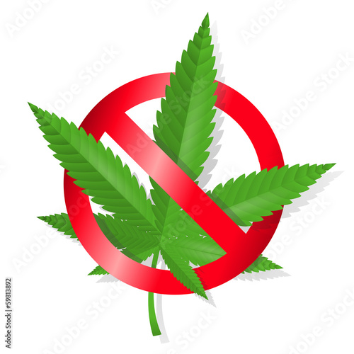 Stop marijuana sign