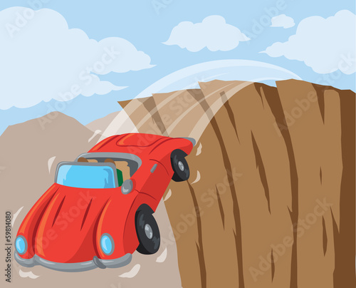 Over the cliff icon