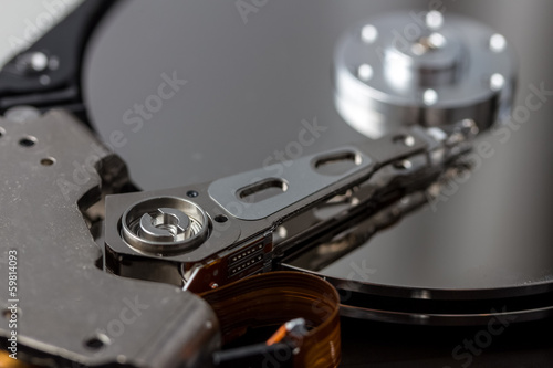 open computer hard disk