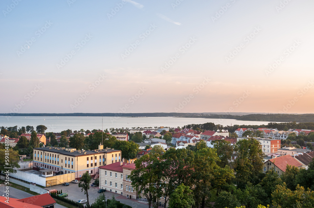 Panorama of Gizcyko with Niegocin Lake Panorama of Gizcyko with Niegocin Lake