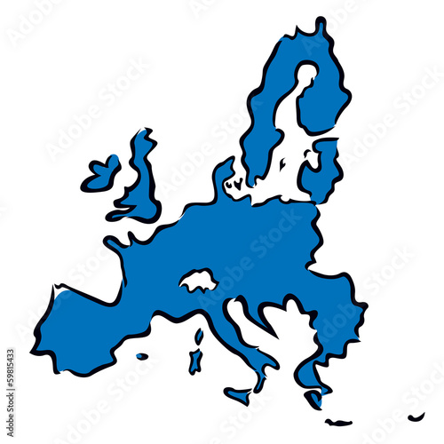 abstract blue map of European Union