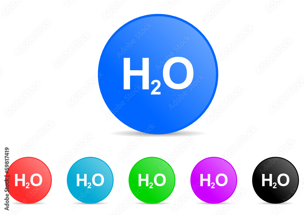 h2o icon vector set h2o icon vector set